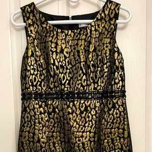 Shiny Golf Leopard Print Dress